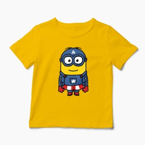 Tricou Minion Captain America - Copii-Galben