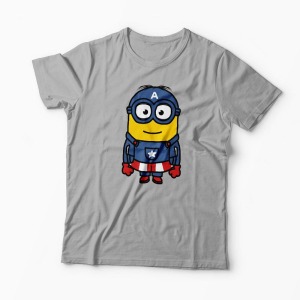 Tricou Minion Captain America - Bărbați-Gri