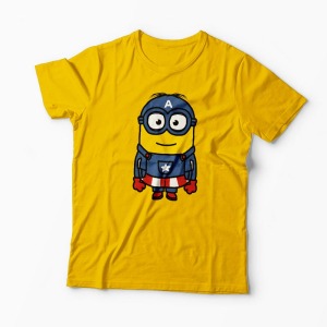 Tricou Minion Captain America - Bărbați-Galben