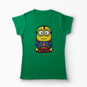 Tricou Minion Superman - Femei-Verde