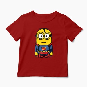 Tricou Minion Superman - Copii-Roșu