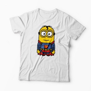 Tricou Minion Superman - Bărbați-Alb