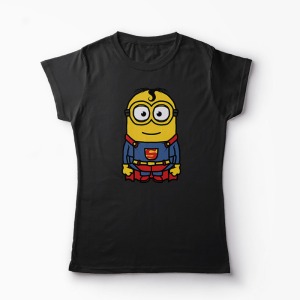 Tricou Minion Superman - Femei-Negru