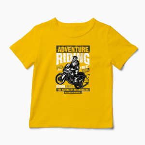 Tricou Motociclist Adventure Riding - Copii-Galben