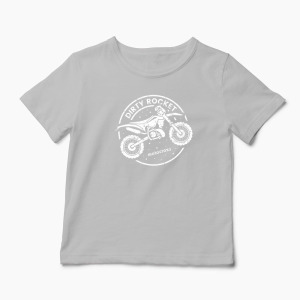 Tricou Motocross Rachetă Murdară - Copii-Gri