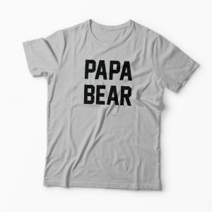 Tricou Papa Bear - Bărbați-Gri