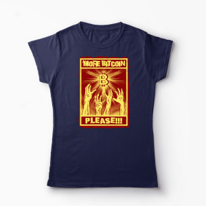 Tricou Personalizat Bitcoin Zombie - Femei-Bleumarin