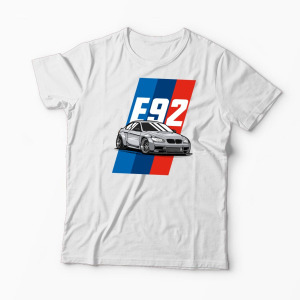 Tricou Personalizat BMW E 92 - Bărbați-Alb