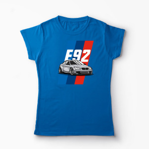 Tricou Personalizat BMW E 92 - Femei-Albastru Regal