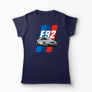 Tricou Personalizat BMW E 92 - Femei-Bleumarin