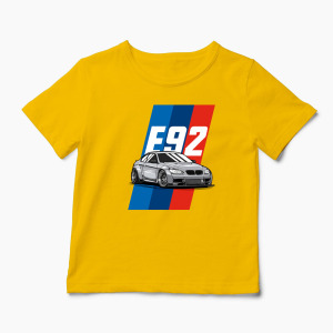 Tricou Personalizat BMW E 92 - Copii-Galben