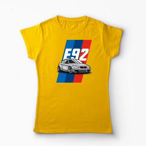 Tricou Personalizat BMW E 92 - Femei-Galben