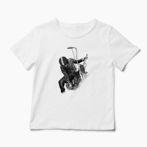 Tricou Personalizat Chopper Biker Life - Copii-Alb