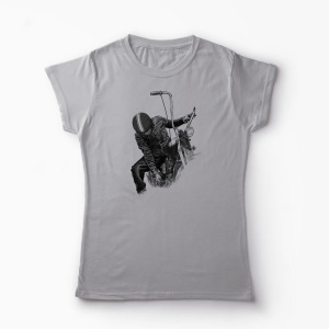 Tricou Personalizat Chopper Biker Life - Femei-Gri