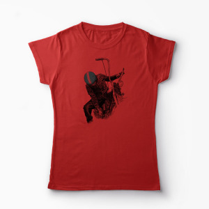 Tricou Personalizat Chopper Biker Life - Femei-Roșu