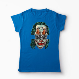 Tricou Personalizat Craniu Joker - Femei-Albastru Regal