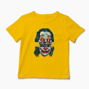 Tricou Personalizat Craniu Joker - Copii-Galben