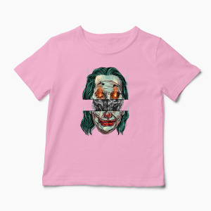 Tricou Personalizat Craniu Joker - Copii-Roz