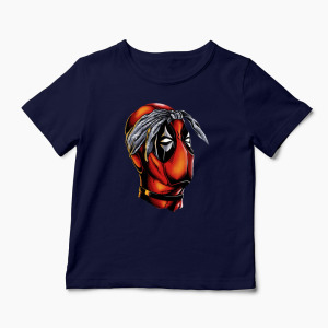 Tricou Personalizat Deadpool Tupac - Copii-Bleumarin