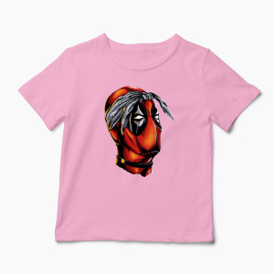 Tricou Personalizat Deadpool Tupac - Copii-Roz