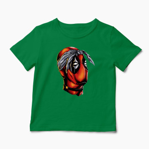 Tricou Personalizat Deadpool Tupac - Copii-Verde