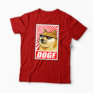 Tricou Personalizat Doge Coin - Bărbați-Roșu