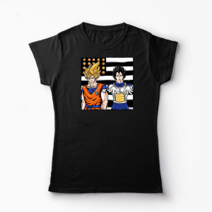 Tricou Personalizat Dragon Ball Z - Son Goku - Femei-Negru