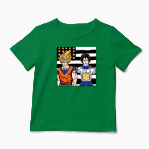 Tricou Personalizat Dragon Ball Z - Son Goku - Copii-Verde