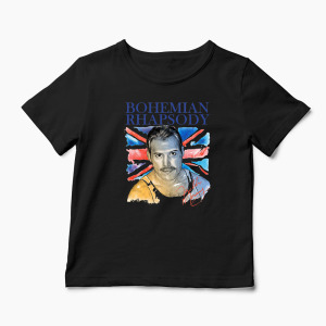 Tricou Personalizat Freddie Mercury Bohemian Rhapsody - Copii-Negru