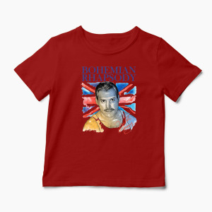 Tricou Personalizat Freddie Mercury Bohemian Rhapsody - Copii-Roșu