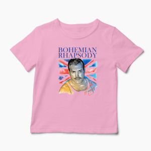 Tricou Personalizat Freddie Mercury Bohemian Rhapsody - Copii-Roz