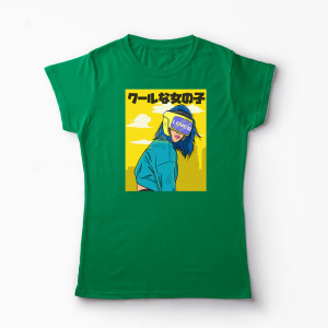 Tricou Personalizat Futuristic Girl Lover - Femei-Verde