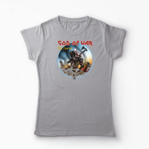 Tricou Personalizat God Of War The Spartan - Femei-Gri