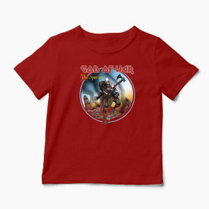 Tricou Personalizat God Of War The Spartan - Copii-Roșu