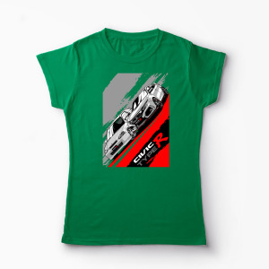 Tricou Personalizat Honda Civic Type R Legend - Femei-Verde