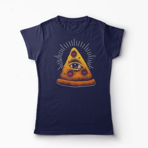 Tricou Personalizat I Pizza - Femei-Bleumarin