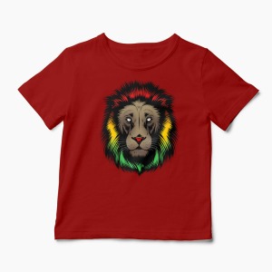 Tricou Personalizat Iron Lion Zion - Copii-Roșu