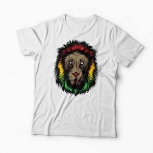 Tricou Personalizat Iron Lion Zion - Bărbați-Alb