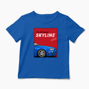 Tricou Personalizat JDM Legend Skyline R34 - Copii-Albastru Regal