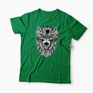 Tricou Personalizat Lup - Wolf Ornament - Bărbați-Verde