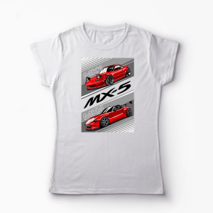 Tricou Personalizat Mazda MX-5 NA ND - Femei-Alb