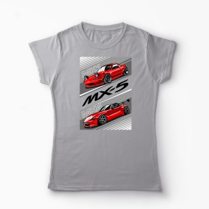 Tricou Personalizat Mazda MX-5 NA ND - Femei-Gri