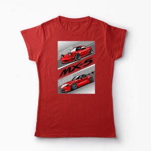 Tricou Personalizat Mazda MX-5 NA ND - Femei-Roșu