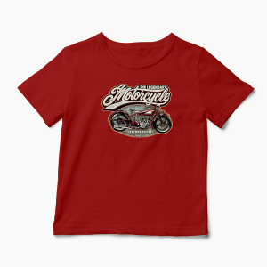 Tricou Personalizat Motocicleta Indian - Copii-Roșu