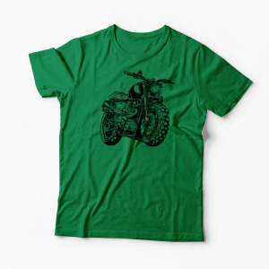 Tricou Personalizat Motocicleta Triumph Scrambler - Bărbați-Verde