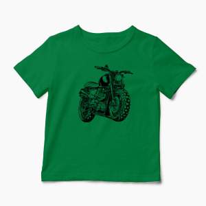 Tricou Personalizat Motocicleta Triumph Scrambler - Copii-Verde