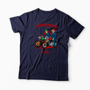 Tricou Personalizat Motocicliști Mario Brothers - Bărbați-Bleumarin