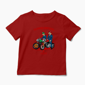 Tricou Personalizat Motocicliști Mario Brothers - Copii-Roșu