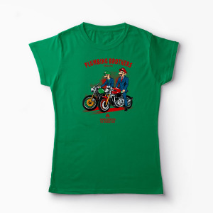 Tricou Personalizat Motocicliști Mario Brothers - Femei-Verde