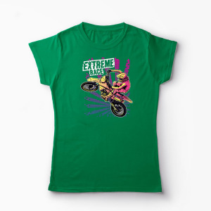 Tricou Personalizat Motocross Racer - Femei-Verde